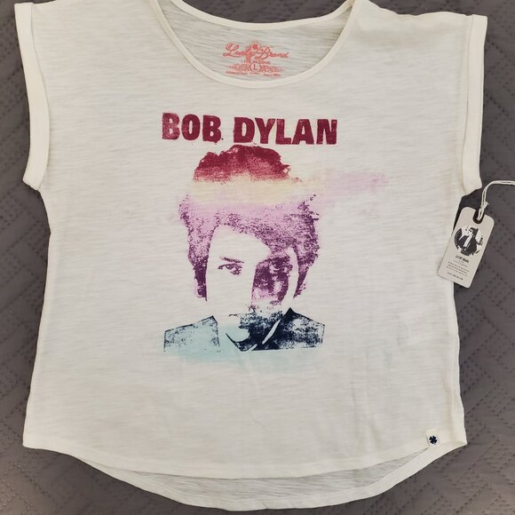 Lucky Brand Kids Girls Bob Dylan T-Shirt Size Large - Picture 1 of 6